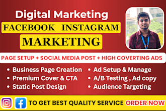 do digital marketing, instagram marketing, facebook marketing and fb ads manager
