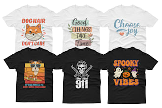 design best selling custom t shirt graphics for etsy, printify, and pod