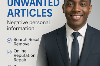 remove unwanted articles negative personal information from search engine result