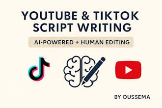 write viral tiktok and youtube scripts using ai and human editing