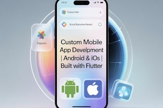create custom flutter mobile app with stunning UI  UX