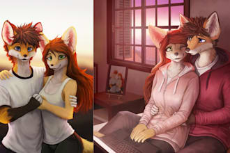 draw furry character anthro art fursona anime couple gore yaoi art in bara nsfw