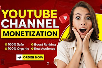 do organic youtube channel promotion and complete monetization