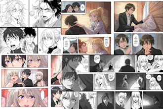 draw comic manga art, comic book anime, storyboard panel in nsfw as manga artist