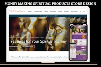 design money making spiritual products website devotional store spiritual websit