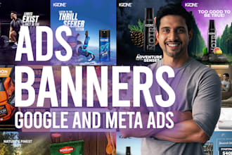 design custom ad banners for google, facebook, and instagram