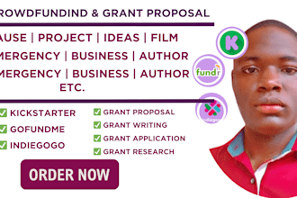 do fundraising using a grant proposal or crowdfunding campaign on kickstarter