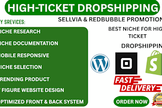 build high ticket sales product research shopify woocommerce dropshipping store