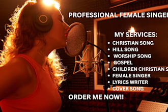 be your female christian worship vocalist song, amazing cover song, soul song