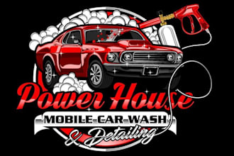 do automotive, auto detailing, car racing and car wash logo
