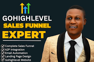 design gohighlevel sales funnel landing page, system io, gohighlevel website