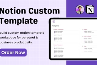 build custom notion template for personal and business