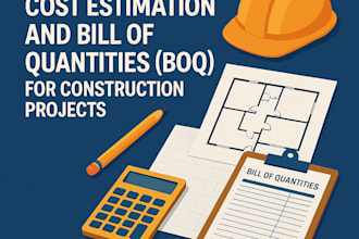 do cost estimation, preparing bill of quantity , and material take off
