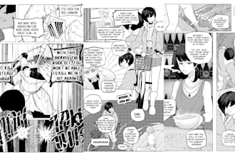 draw anime comic in anime manga style, comic art page, japanese manga storyboard