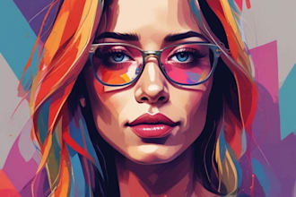draw a pretty wpap or abstract pop art portrait