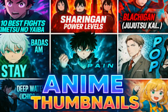 anime manhwa gaming thumbnails for youtube