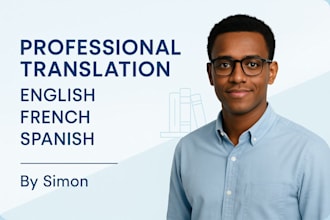 professionally translate and write in english spanish french