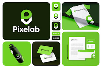 design custom business logo, brand identity guidelines, full branding kit