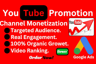 do youtube video promotion and channel monetization