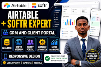 be airtable softr expert airtable database client portal, automation integration
