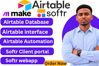 be airtable softr expert airtable database client portal, automation integration