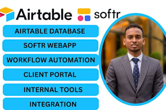 be airtable softr expert airtable database client portal, automation integration