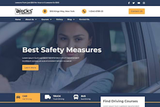 build squarespace driving school website driving instructor school landing page