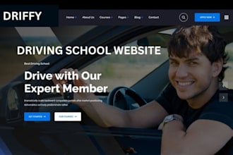 build squarespace driving school website driving instructor school landing page