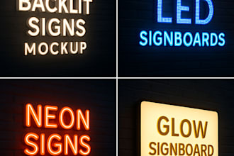 design professional led, neon, and glow signboards