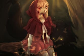 draw custom illustrations that includes background