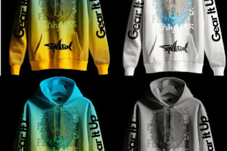 make trendy streetwear hoodie design with mockup