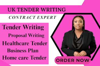 draft powerful UK tender, healthcare tender, bid proposal, and cqc registration