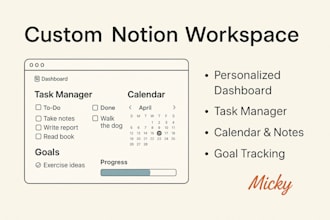create a custom notion workspace for productivity planning