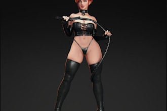 sculpt 3d nsfw character, metahuman model,vrm avatar,3d assets,ue5 rig,daz3d