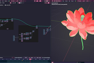 blender geometry nodes system procedualed flower animation