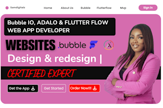 bubble developer bubble io saas mvp marketplace adalo expert flutterflow UI