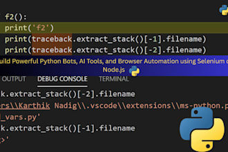 build powerful python bots, ai tools, browser automation using selenium, node js