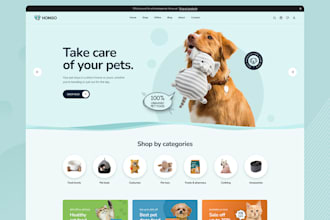 design and develop shopify pet store, shopify website design for passive income