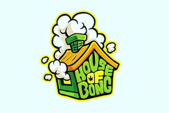 do cannabis, marijuana, weed, hemp, cbd, and mascot logo