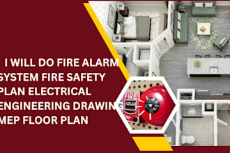fire alarm system fire safety plan electrical engineering drawing mep floor plan