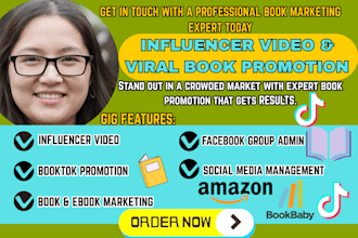 do booktok promotion influencer video viral book promotion facebook group admin