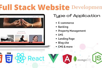 do full stack website development as full stack developer, mern stack dev