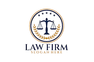 do professional attorney and law firm logo designv