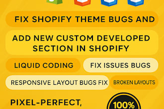 do shopify custom coding shopify bug fix and custom theme development