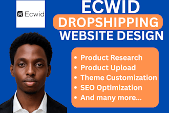 setup ecwid dropshipping website with responsive ecwid custom design