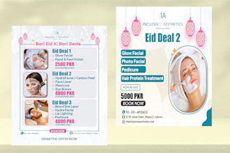 spa menu, beauty salon price list, sell sheet, or any service price list