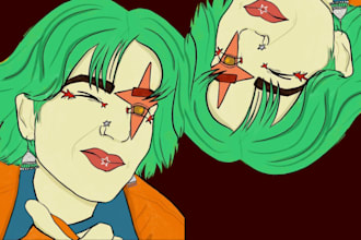 make a funky character illustration from your picture