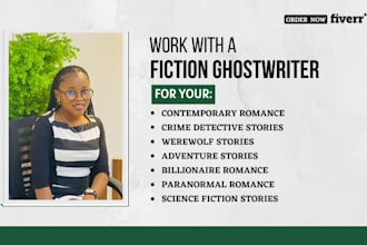be your fiction ghostwriter, and ghost write your romance novel