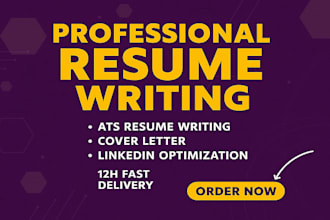 write a professional resume, cover letter, and optimize your linkedin profile