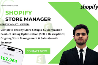 be your shopify virtual assistant, store manager, and setup dropshipping shopify